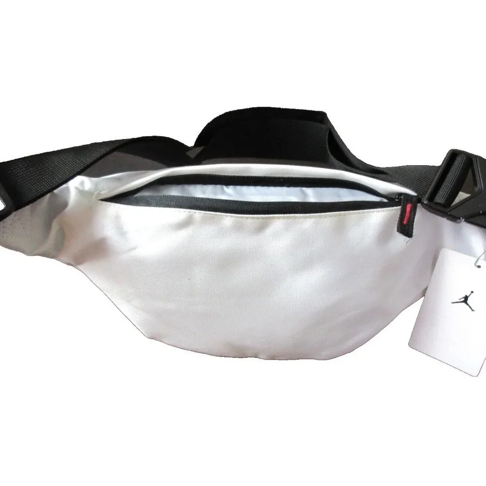 Nike Jordan Air Crossbody Fanny Pack Waist Belt Bag White Black Red NWT - Picture 2 of 7